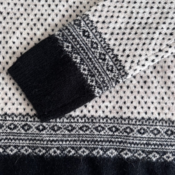 Ines De La Fressange Paris for Uniqlo Fair Isle Sweater - Small, B&W - Picture 6 of 6